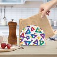 thumbnail image 2 of Yayeee Napkin Holder for Table Kitchen Paper Tissue Organization, Green Simple Triangles, 2 of 8