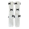 thumbnail image 5 of Yuanlong Womens Leg Warmers Ribbed Knit With Bow Detail Knee-High Stirrup Socks Stretchy Spring Wear Fashion Slouch Socks, 5 of 5