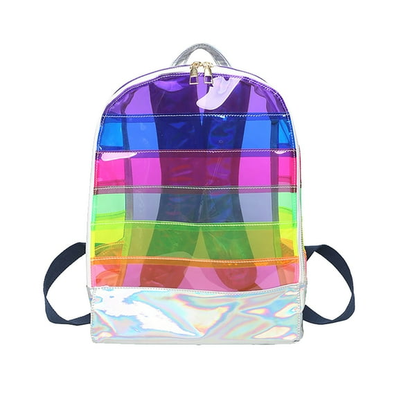 SUSHANG New Multi Purpose Backpack Women's Transparent Fairy Jelly Bag for Sports Event, Concert, Festival