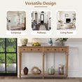thumbnail image 6 of Entryway Table, Narrow Console Table with Storage Drawers and Shelf, Modern Thin Couch Table Sofa Side Table for Living Room Hallway Entrance Foyer, Brown, 6 of 8