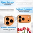 thumbnail image 6 of Case For Apple iPhone Air / 17 Pro / 17 Pro Max Series Case, Slim Thin Transparent Flexible Clear TPU Shockproof Phone Case For iPhone 17 Series, Tulipa, 6 of 6
