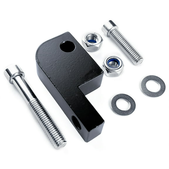 Krator Motorcycle Headlight Extension Block Compatible with Harley Davidson Motorcycles with 39mm or 49mm Front End, Headlight Relocation Mounting Bracket (with Screws)