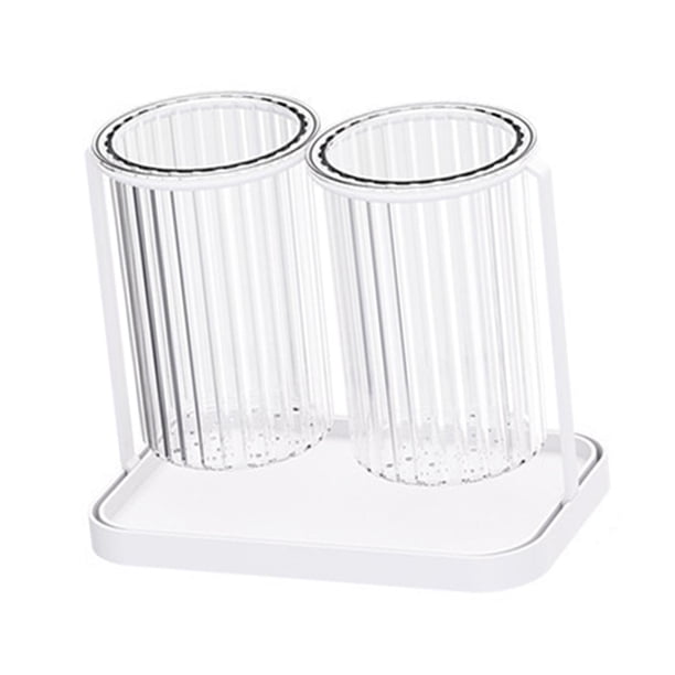 Jaula para palillos de drenaje multifuncional, decoración de encimera , soporte para cubiertos, organizador de cubiertos, tendedero, soporte Blanco BLESIY Soporte para cubiertos de cocina