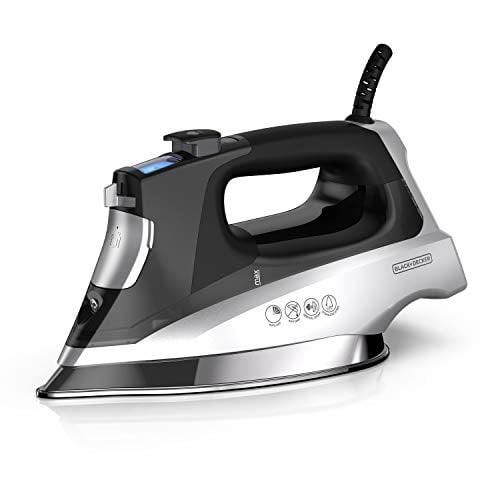 BLACK+DECKER Allure Fer à Vapeur Professionnel Numérique, Format Double, Noir/argent