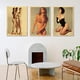 thumbnail image 3 of Póster de chica caliente, pegatinas de pared para sala de estar, decoración del hogar, pintura de papel Kraft, modelo Sexy, impresiones, decoración de Bar y dormitorio, Mural, 3 of 4