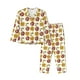 thumbnail image 1 of Fotbe Sunflowers And Skull Conjunto de Pijama de Manga Larga para Mujer con Estampado, Ropa de Dormir de 2 Piezas, Conjunto de Casa Suave y Cómodo con Bolsillos-Small, 1 of 7