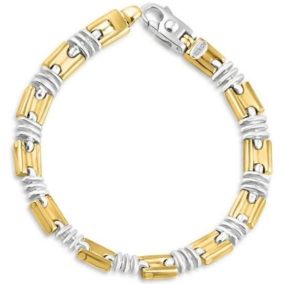 Pompeii Men's Link 14k Gold (35gram) or Platinum (56gram) 8mm Bracelet 8.25" (,)