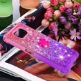 thumbnail image 7 of Phone Case for Xiaomi Poco X3 NFC, Case for Xiaomi Poco X3 Pro, Shiny Bling Quicksand Effect TPU Bumper Case with Four Corners Protection Cover for Xiaomi Poco X3 NFC/X3 Pro, Pink Purple, 7 of 7