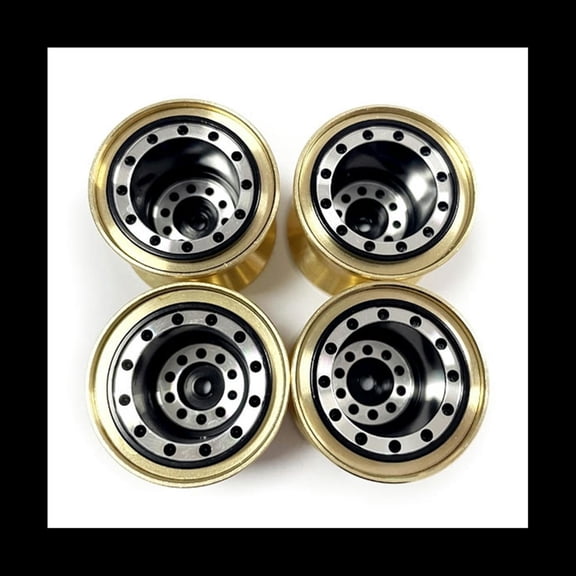 FOR 4Pcs Brass Clamp Ring Metal 1.0 Wheel Rim Wheel Hub for FMS FCX24 Max Smasher 1/24 RC Crawler Car Upgrade Parts,1