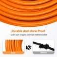 thumbnail image 4 of Dog Tie Out Runner for Yard, Dog Trolley System 100FT Dog Lead with 15FT Dog Runner Line, Dog Zipline Heavy Duty Dog Run Cable for Large Dogs 250lbs, Orang, 4 of 7
