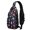 Astronaut and Alien Purple Pattern, variant on Astronaut and Alien Purple Pattern Sling Backpack, Travel Shoulder Pack with Earphone Port, Adjustable Strap Gift Ideas for Hiking Cycling Walking