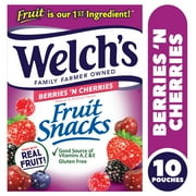 Welch's Berries 'N Cherries Fruit Snacks 0.8oz Pouches - 10ct Box