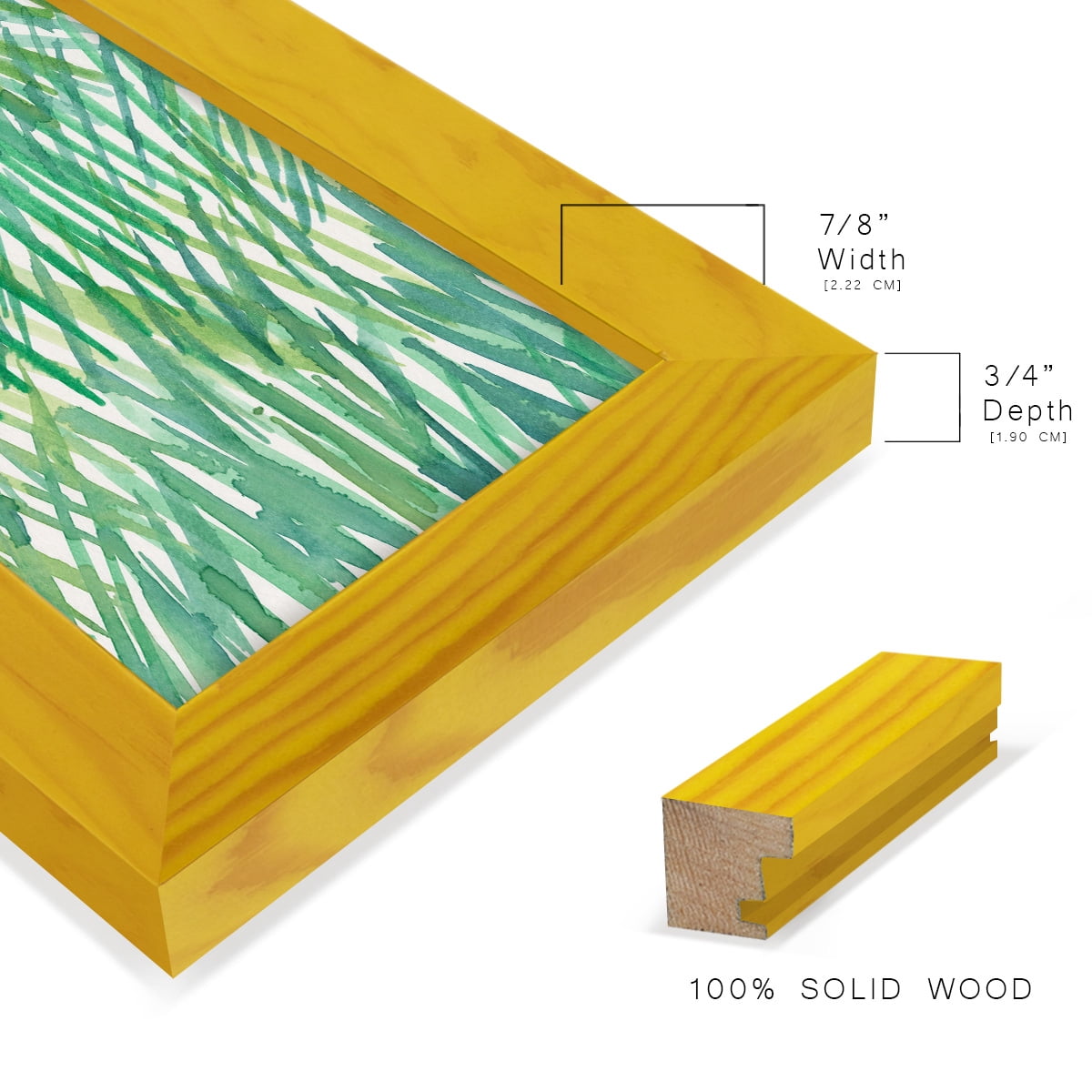 Just Grass I - Framed Print w/glass - Sunflower Yellow