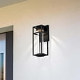thumbnail image 7 of Nuvo Lighting Ledges 6W LED Medium Wall Lantern Matte Black with Clear Seeded Glass, 7 of 7
