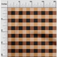 thumbnail image 2 of oneOone Cotton Silk Rust Brown Fabric Check Fabric For Sewing Printed Craft Fabric By The Yard 42 Inch Wide, 2 of 4