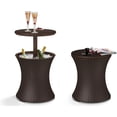 thumbnail image 3 of Keter 228573 Table d'Appoint et de Cocktail de Patio Extérieur Cool avec Glacière, Brun, 3 of 6