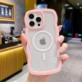 thumbnail image 4 of Transparent Candy Soft Wavy Lines Phone Case For iphone 15 11 12 13 14 Pro Max Magsafe Wireless Charge Magnetic Cover LUHAN, 4 of 7