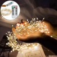 thumbnail image 2 of Guirnalda de luces LED de alambre plateado para exteriores, 3/5 m, 200 LED, para cafetería, bar, boda, fiesta, Navidad, decoración del hogar, 2 of 5