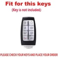 thumbnail image 2 of Key Fob Cover Compatible with Genesis G80 GV80 GV70 G90 8 Button Keychain Case Holder Protector,B Leather-keychain-black, 2 of 6