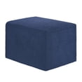 thumbnail image 7 of Uxcell 14" x 20" x 15" Stretch Rectangle Ottoman Cover Fabric Ottoman Slipcovers Footstool Protector for Living Room/Indoor [Navy], 7 of 7
