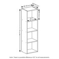 thumbnail image 3 of Furinno Luder Bibliothèque / Livre / Rangement, Cube à 4 Niveaux, Bois Noir, 3 of 4