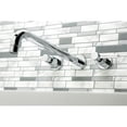 thumbnail image 2 of Kingston Brass KS8041DL Concord Two-Handle Wall Mount Roman Tub Faucet, Polished Chrome, 2 of 7