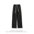 thumbnail image 5 of Streetwear 2024 Spring Waterproof Cargo Pants Men Solid Color Harajuku Casual Man Pants Multi-pocket Straight Trousers, 5 of 6