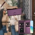 thumbnail image 5 of Wallet Case Compatible with Samsung Galaxy A26 5G,Multi-Function 2 in 1 Magnetic for Samsung Galaxy A26 5G Case Wallet,Flip Zipper Card Holder Phone Case with Shoulder Strap+Wrist Strap,Darkpurple, 5 of 15