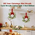 thumbnail image 2 of Guvpev 4 Pcs Small Mini Christmas Wreaths for Kitchen Cabinets, Frosted Cedar Christmas Candle Rings Wreath for Pillars Kitchen Cabinet Windows Centerpieces Table Decorations, 2 of 6