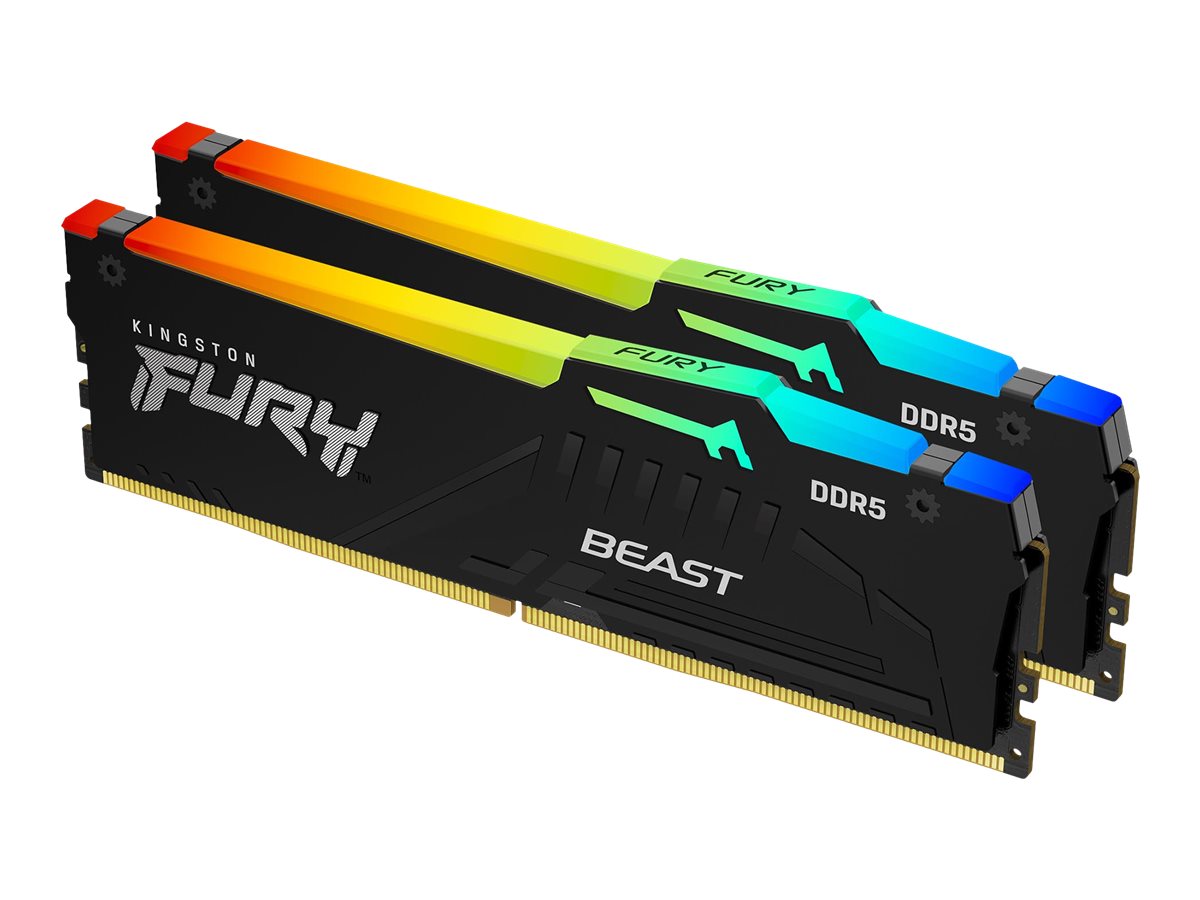 Kingston FURY Beast DDR5 5200 16GB✖️3 KIT Kingston FURY Beast RGB - DDR5 - kit - 32 GB: 2 x 16 GB - DIMM 288