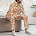 thumbnail image 7 of Naloa Corgi Animal Men’s Pajamas Set - Long Sleeve Button Down Sleep Shirt and Pajama Bottoms Sleepwear Set-XX-Large, 7 of 7