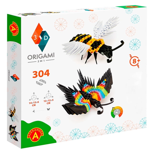 Papel para Manualidad Origami 3D Alexander A Mariposa y Abeja 2566-O