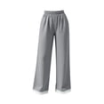 thumbnail image 4 of YuXingFu Womens Linen Pants Women Petite Relaxed Palazzo - Cargo Pocket Summer Gray S, 4 of 7