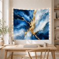 thumbnail image 5 of Blue and Gold Marble with Burst Center, Serene Abstract Style for Abstract Art Fans, Modern Wall Art, Housewarming Gift, Tapestry Wall Hanging for Living Room and Office, 5 of 7