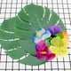 thumbnail image 4 of 72 piezas de flores artificiales hawaianas, adornos de hibisco (color aleatorio), 4 of 7