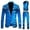 Blue, variant on Elegant Three Piece Sequin Mother of The Bride Pant Suit with Jacket Women's Lace Chiffon Formal Wedding Outfit for Holiday Celebrations