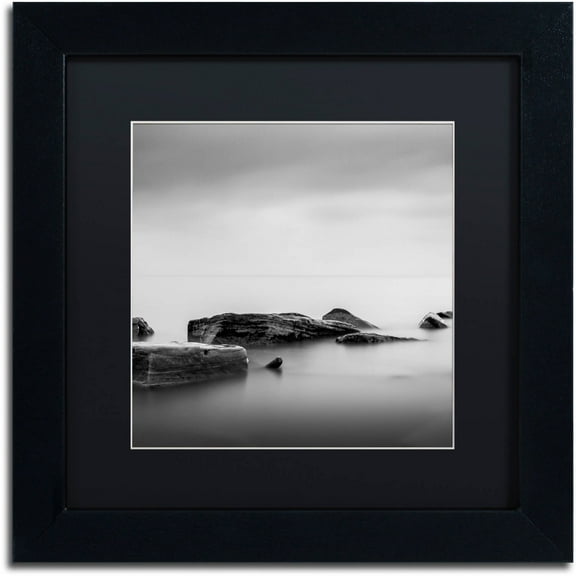 Dave MacVicar 'Breakwater' Black Matted Framed Art