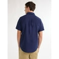 thumbnail image 5 of Free Assembly Men's Seersucker Button Front Shirt with Short Sleeves, Sizes XS-3XL, 5 of 5