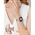 thumbnail image 4 of Wearlizer Magnetic Band Compatible with Versa 4/3 and Sense 2/1, D-Shape Braided Stretchy Nylon Strap for Women Men, Adjustable Sport Dressy Watch Band, 4 of 6