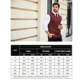 thumbnail image 2 of Coshow Men's Knitted Vest V neck Button Down Sleeveless Vest Casual Chunky Knit Cardigan, 2 of 5