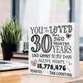 thumbnail image 4 of Zomyto 7"x7" 30th Birthday Wood Block Signs,You Have Been Loved for 30 Years Wooden Box Sign,Rustic Birthday Gift Sign Decor for Women, 4 of 7