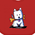 thumbnail image 4 of Inktastic Kiniart Westie with Bone Boys or Girls Baby Bib, 4 of 4