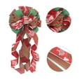 Christmas Tree Topper, Ribbon Bow Topper for Tree ,Xmas Ornaments for Holiday Decor, Great Gift