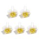 thumbnail image 1 of 5 pinzas para el pelo con forma de U de flor de plumeria hawaiana, accesorio para novia, ideal para fiestas en la playa, bodas y eventos tropicales (4,5 cm, amarillo), 1 of 6