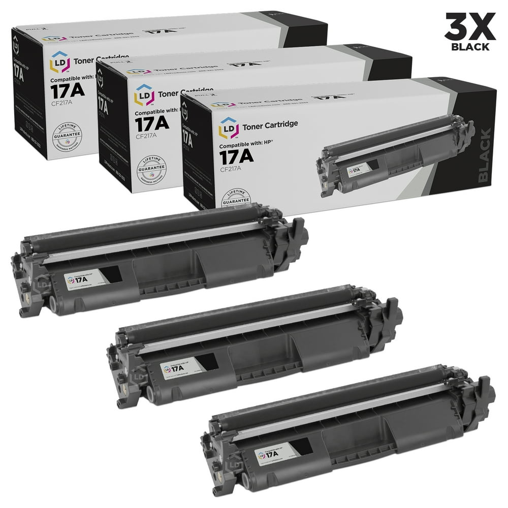 LD Compatible Replacement for 17A / CF217A Black Toner Cartridge 3Pack