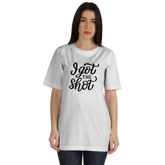 Inkmeso I Got The Shot Funny Pro-Vaccine Crew Neck T-shirt For Womens