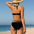 thumbnail image 7 of Sngxgn Womens Bikini Cutout Strappy Halter Swimsuits Two Piece Bathing Suits(Black,L), 7 of 7