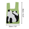 thumbnail image 4 of Unique Bargains 1 Pc Knitted Wrist Bag Portable Animal Pattern Gift Bag Green, 4 of 5
