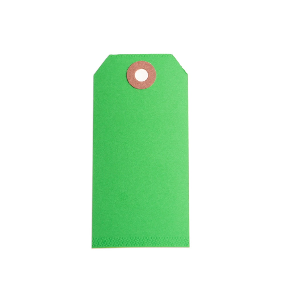 Plain Bag Tag GREEN 17/8 x 33/4, 1000/Box