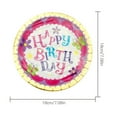 thumbnail image 4 of Maytalsory 6pcs Birthday Party Disposable Tableware Paper Plate Colored Dessert Plate Adult Children Birthday Party Baby Shower Decoration flower 1Set, 4 of 6